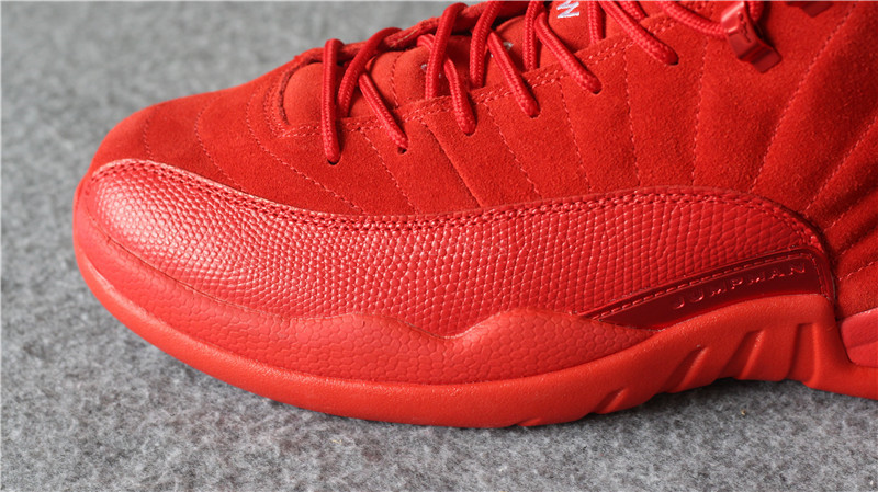 Authentic Air Jordan 12 Premium Red Suede